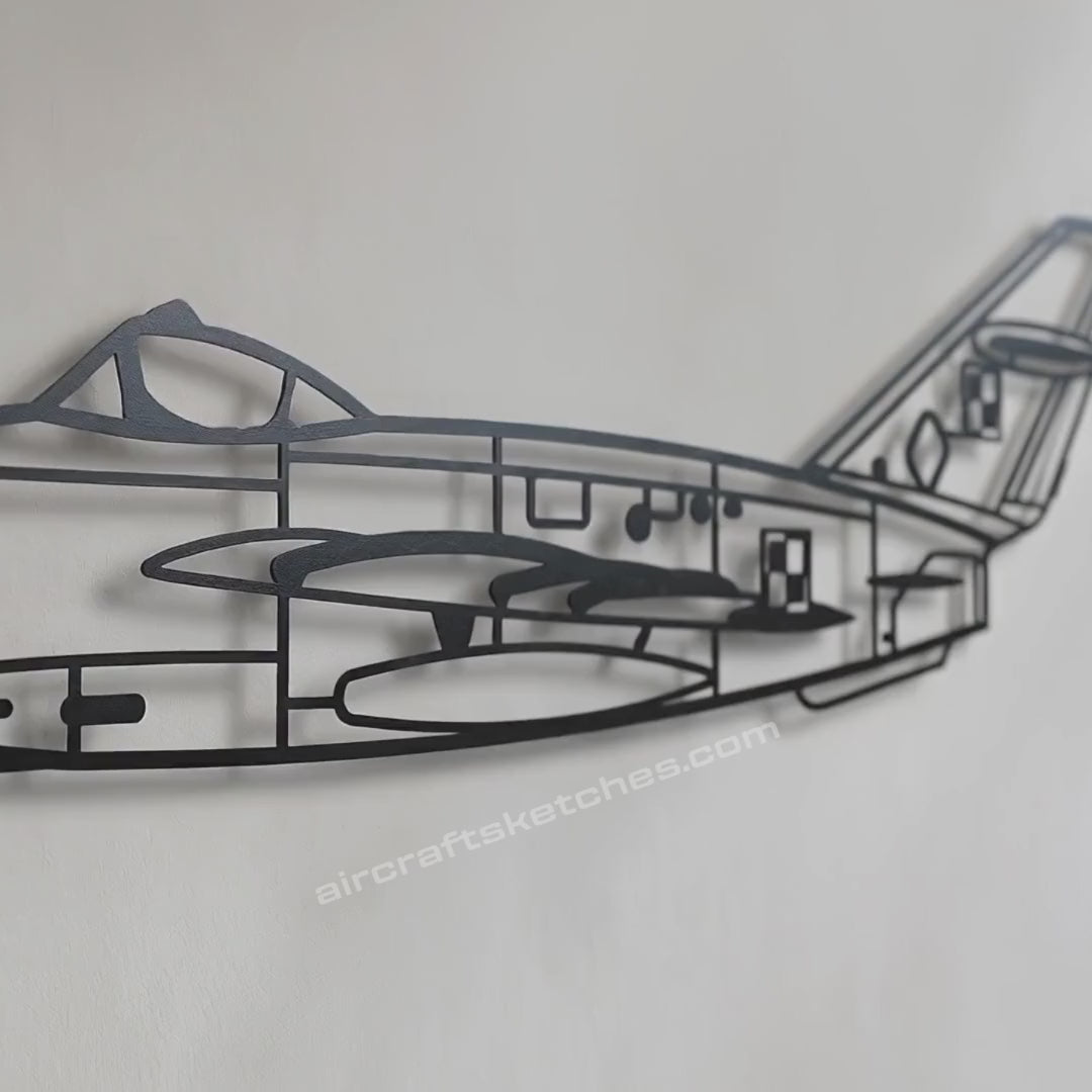 MiG-17 metalowy model na ścianę