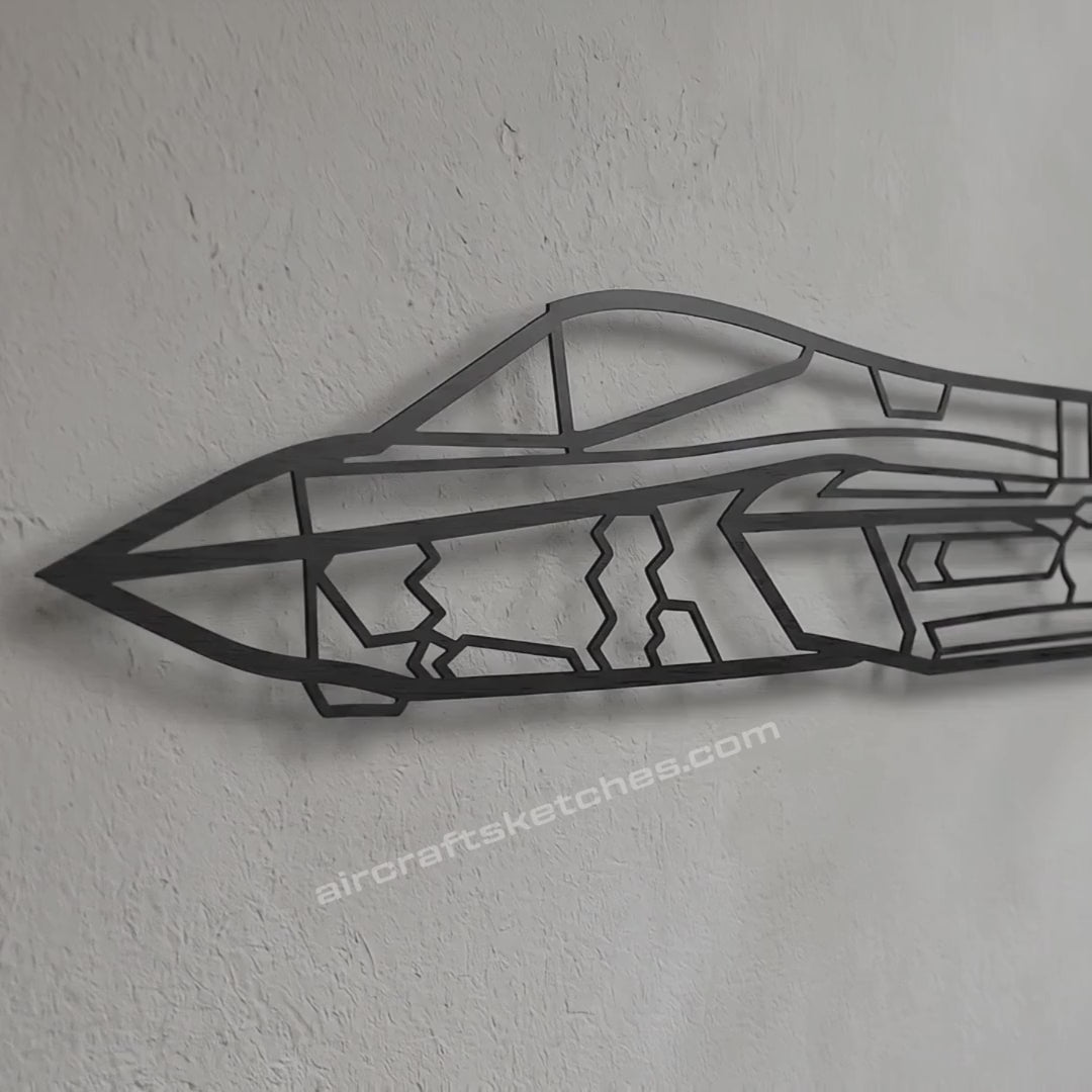 F-35 Lightning II metalowy model na ścianę