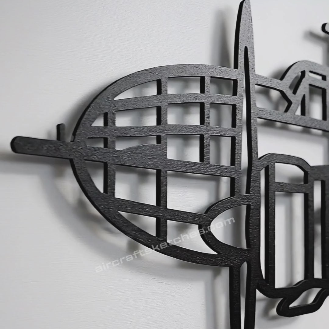 PZL.37 Łoś metalowy model na ścianę