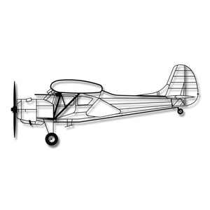 PZL 101 Gawron – Metalowa sylwetka na ścianę - precyzyjne detale metalowego modelu