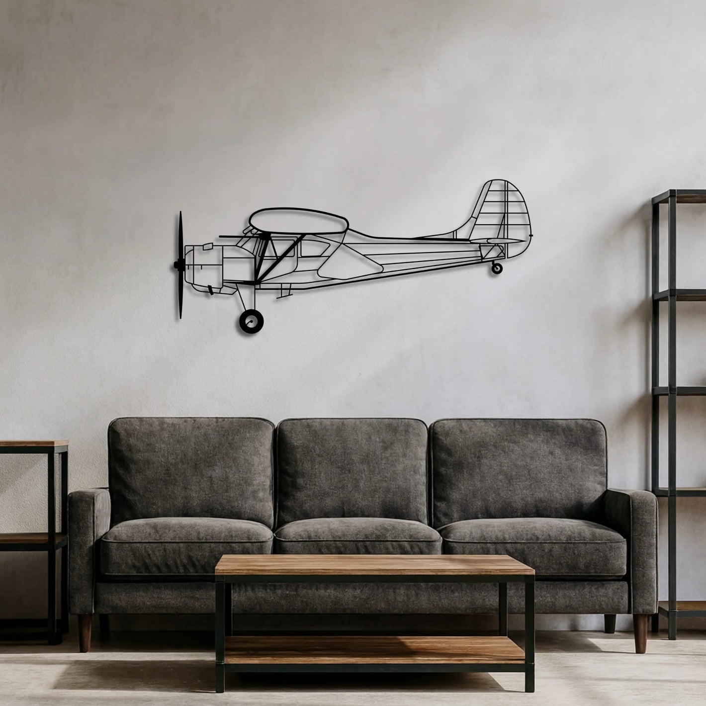 PZL 101 Gawron – Metalowa sylwetka na ścianę | Aircraft Sketches
