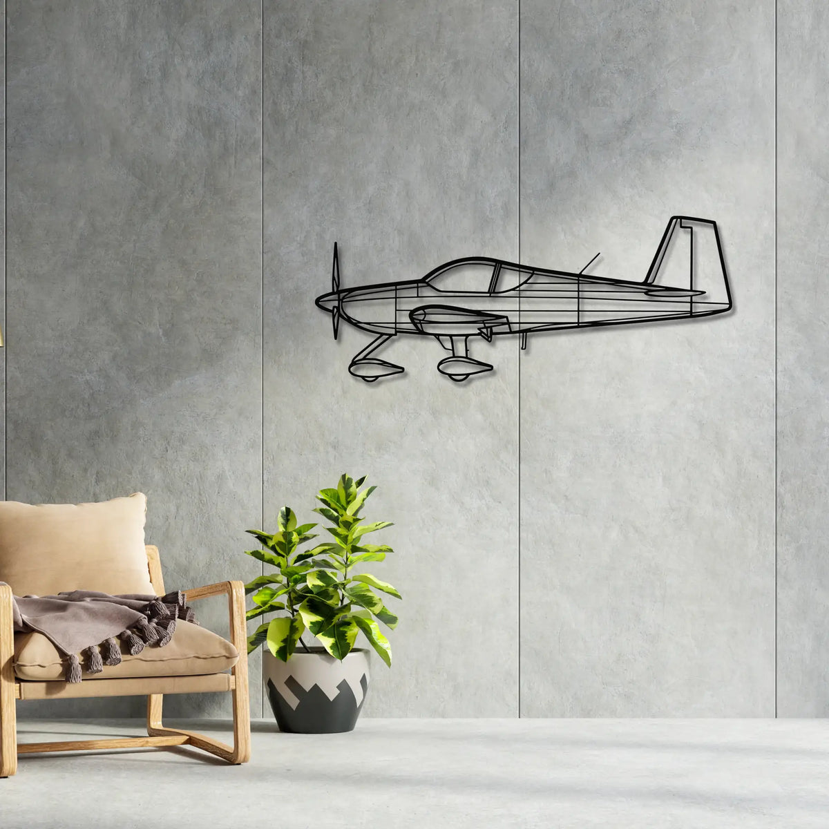 RV-14A - Metalowa dekoracja ścienna - metalowa ozdoba we wnętrzu industrialnym