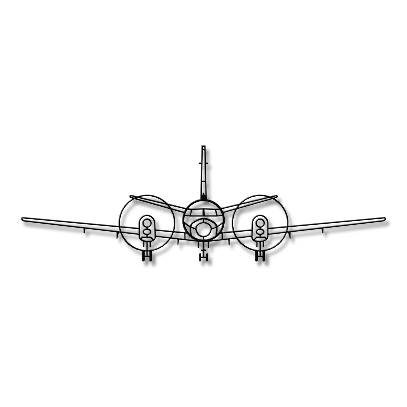 Saab 340 – Metalowa sylwetka na ścianę - precyzyjne detale metalowego modelu