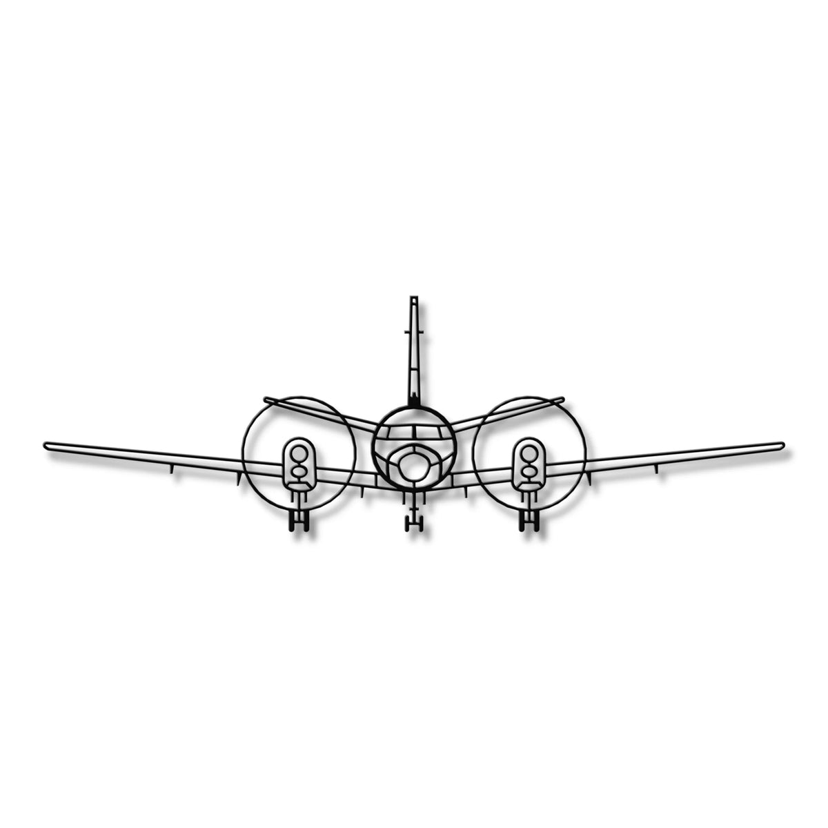 Saab 340 – Metalowa sylwetka na ścianę - precyzyjne detale metalowego modelu
