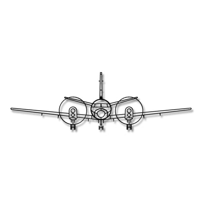 Saab 340 – Metalowa sylwetka na ścianę - precyzyjne detale metalowego modelu