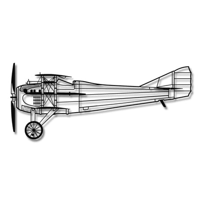 SPAD VII – Metalowa sylwetka na ścianę - precyzyjne detale metalowego modelu