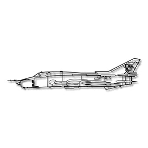 Su-22 (Fitter) - (Polska Szachownica) – Metalowa sylwetka na ścianę - precyzyjne detale metalowego modelu