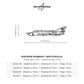 Wymiary i specyfikacja techniczna: Su-22 (Fitter) - (Polska Szachownica) – Metalowa sylwetka na ścianę