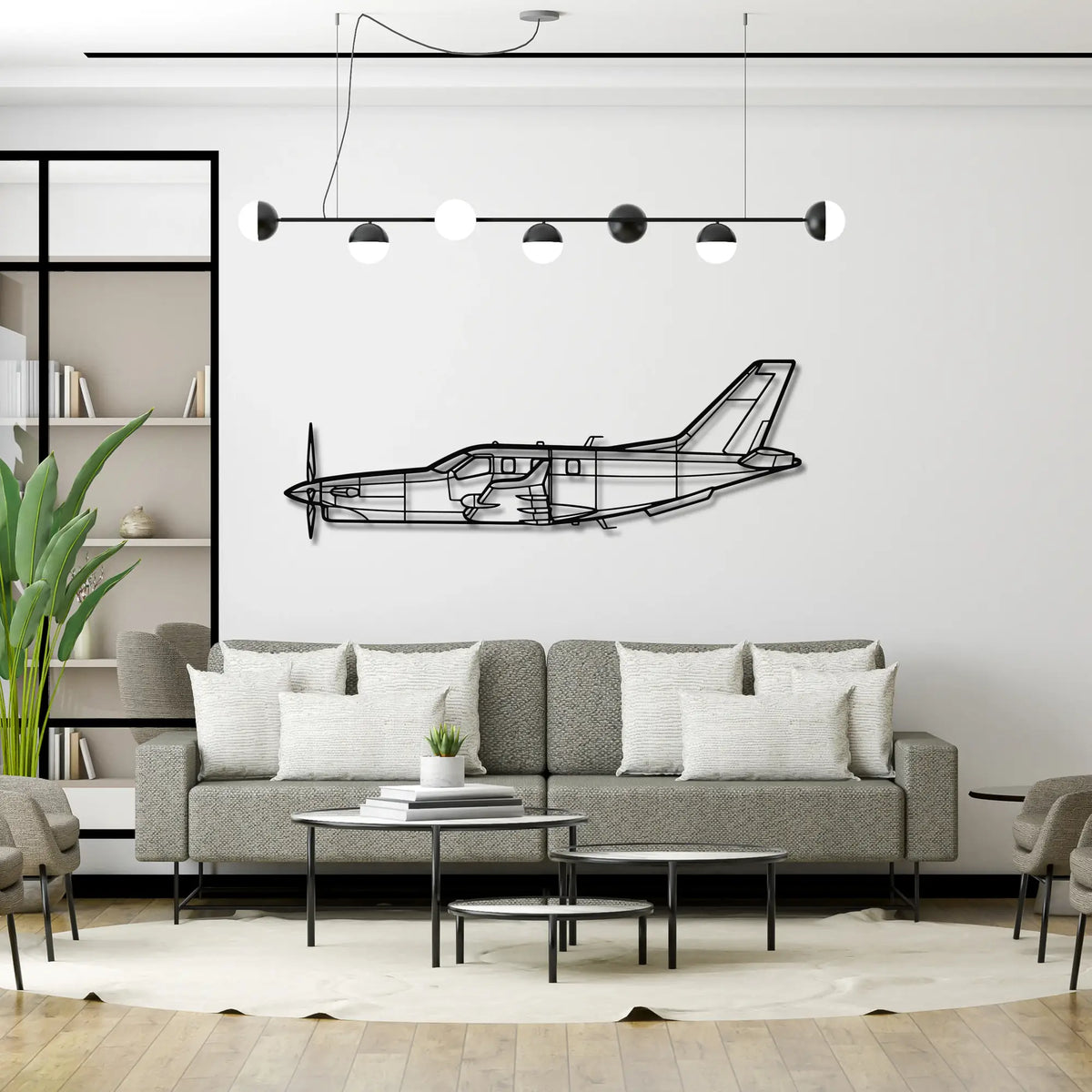 TBM 960 - Metalowa dekoracja ścienna - aranżacja w stylu loftowym