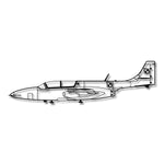 TS-11 Iskra (Polska Szachownica) – Metalowa sylwetka na ścianę - precyzyjne detale metalowego modelu