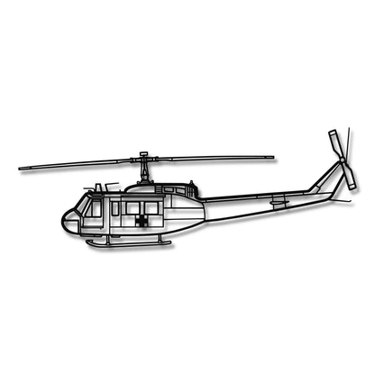 Bell UH-1 Iroquois - Metalowa dekoracja ścienna - szczegółowy model 3D ze stali