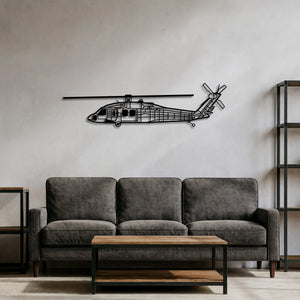 UH 60 Black Hawk – Metalowa sylwetka na ścianę