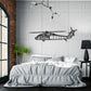 Sikorsky UH-60L Black Hawk - Metalowa dekoracja ścienna - metalowa ozdoba we wnętrzu industrialnym