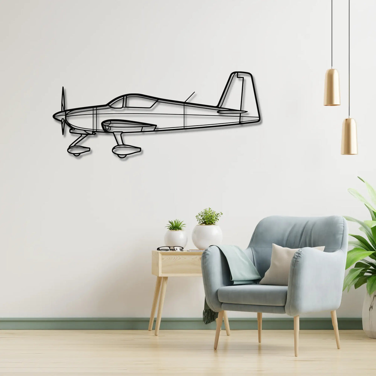 Vans RV-7 - Metalowa dekoracja ścienna - metalowa ozdoba we wnętrzu industrialnym