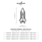 Wymiary i specyfikacja techniczna: Wahadłowiec Discovery – Metalowa sylwetka na ścianę
