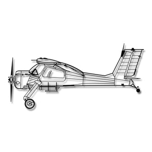 Wilga PZL-104 – Metalowa sylwetka na ścianę - precyzyjne detale metalowego modelu