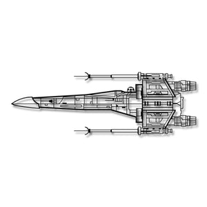 Metalowa dekoracja ścienna – inspirowany legendarnym myśliwcem sci-fi - precyzyjne detale metalowego modelu