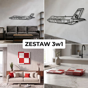 Zestaw Limitowany: F-35 Lightning II + Szachownica Ścienna + Podkładki Szachownice