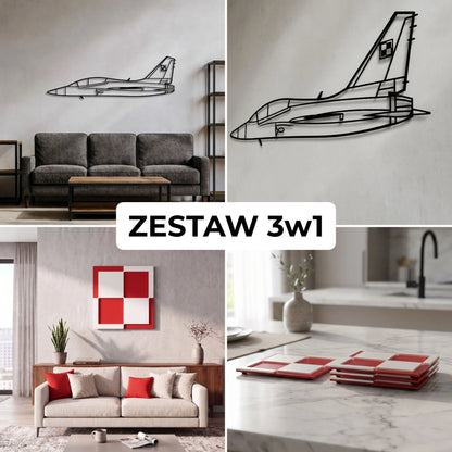 Zestaw Limitowany: FA-50 Fighting Eagle + Szachownica Ścienna + Podkładki Szachownice
