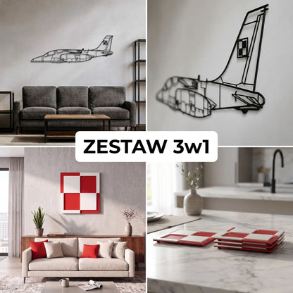 Zestaw Limitowany: Iryda PZL I-22 + Szachownica Ścienna + Podkładki Szachownice