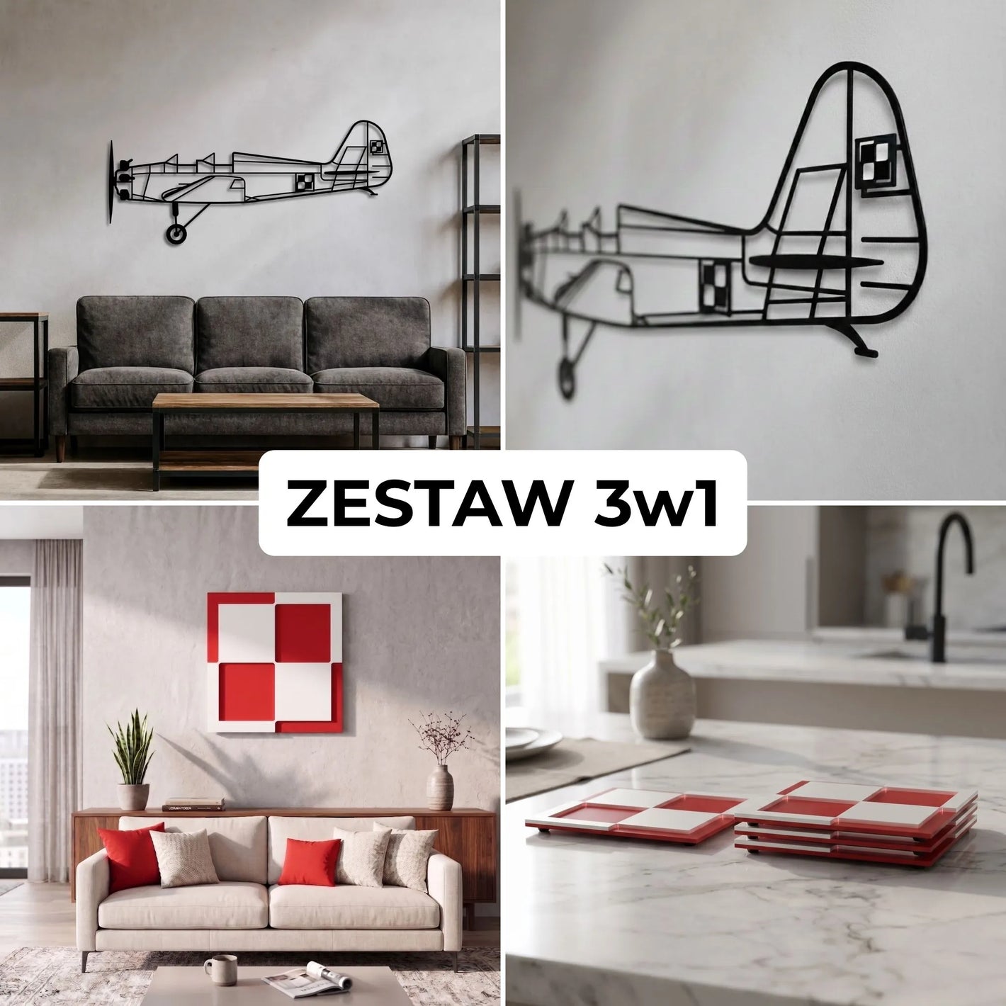 Zestaw Limitowany: UT-2 + Szachownica Ścienna + Podkładki Szachownice
