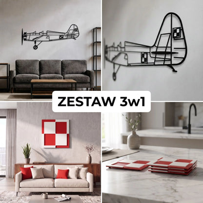 Zestaw Limitowany: UT-2 + Szachownica Ścienna + Podkładki Szachownice